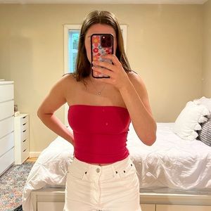 Aritzia Babaton Contour Tube Top zeros Pink